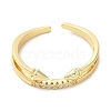 Brass Micro Pave Cubic Zirconia Rings for Women RJEW-E295-41G-2