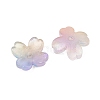 Two Tone Transparent Glass Bead Caps GLAA-Z020-02H-2