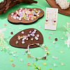 150Pcs 10 Colors Baking Paint Transparent Glass Beads GLAA-TA0004-37-7