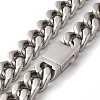 Non-Tarnish 201 Stainless Steel Cuban Link Chain Necklaces NJEW-H033-02P-A-2