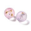 Frosted Transparent Acrylic Beads OACR-F013-13J-2
