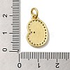 Brass Micro Pave Cubic Zirconia Pendants KK-K354-02G-C-3