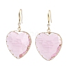 Glass Heart Dangle Earrings EJEW-Q800-19A-KCG-1