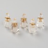 Faceted Natural Quartz Crystal Pendants G-H252-B07-1