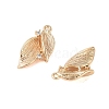 Brass Pendants with Clear Glass Rhinestone KK-N254-65G-2