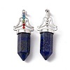 Natural Lapis Lazuli Dyed Big Pointed Pendants G-I342-01P-07-2