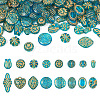  96Pcs 16 Styles Plating Acrylic Beads PACR-TA0001-09-1