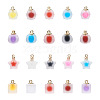 Mega Pet 80Pcs 20 Style Plastic/Resin Frosted Pendants FIND-MP0001-01-8