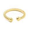 Real 18K Gold Plated 304 Stainless Steel Open Cuff Rings for Women RJEW-B061-02G-01-3