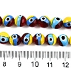 Handmade Evil Eye Lampwork Beads Strands LAMP-N024-30-4