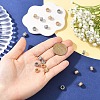 10Pcs 2 Colors Brass Micro Pave Cubic Zirconia European Beads KK-YW0004-30-3