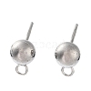 304 Stainless Steel Ball Post Stud Earring Findings STAS-Z035-02P-D-1
