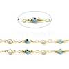 Handmade Brass Glass Link Chain CHC-I045-25G-2