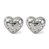 304 Stainless Steel Hollow Heart Stud Earrings EJEW-D281-01S-1