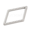 304 Stainless Steel Textured Rhombus Linking Rings STAS-D197-27P-2