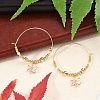 Brass Micro Pave Clear Cubic Zirconia Hoop Earrings EJEW-U040-05G-3