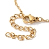 Ion Plating(IP) 304 Stainless Steel Cable Chain Bowknot Pendant Necklaces NJEW-Z041-03G-02-3