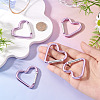 5Pcs Zinc Alloy Spring Gate Rings FIND-TA0009-73K-6