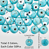 SUNNYCLUE 100Pcs 2 Colors Synthetic Turquoise Enamel Beads Strands G-SC0002-81-2