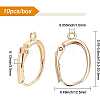 Brass Leverback Earring Findings KK-BC0001-28G-NF-2