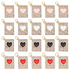 20Pcs 4 Colors Alloy with Rhinestone Pendants PALLOY-AB00097-1