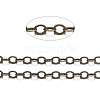 Brass Flat Oval Cable Chains CHC029Y-AB-1