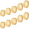 Unicraftale 10Pcs 5 Size 304 Stainless Steel Grooved Finger Ring Settings STAS-UN0041-21G-1