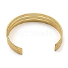 PVD Vacuum Plating 202 Stainless Steel Multi-strand Open Cuff Bangles for Women BJEW-M317-07B-G-3