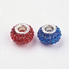 Grade A Rhinestone European Beads X-CPDL-H001-12x9mm-M-2