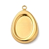 304 Stainless Steel Pendant Cabochon Settings For Enamel X-STAS-D013-01B-G-1