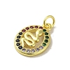 Real 18K Gold Plated Brass Pave Cubic Zirconia Pendants KK-M283-03C-G-2