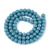 Electroplate Opaque Glass Beads Strands EGLA-Q132-6MM-01C-09-2