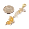 Butterfly Alloy Enamel Pendants Decoraiton HJEW-JM01637-05-4