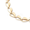 2Pcs 2 Colors 304 Stainless Steel Heart Link Chain Bracelets for Women BJEW-JB13368-4