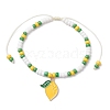 9Pcs Fruit Theme Alloy Enamel Charm Bracelets BJEW-MZ00206-03-2