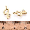 Brass Micro Pave Cubic Zirconia Charms KK-N263-97G-Q-3