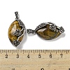 Natural Tiger Eye Horse Eye Pendants G-F766-01AS-08-3