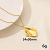 Vintage Stainless Steel Geometric Rhombus Pendant Necklace for Women AO1780-10-1