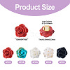 40Pcs 5 Colors 1-Hole Plastic Buttons FIND-TA0008-23-4