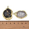 Imported Natural Geode Agate Big Pendants G-G895-08G-2