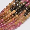 Round Natural Tourmaline Beads Strands G-K068-19-4.5mm-1