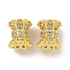 Rack Plating Brass Micro Pave Clear Cubic Zirconia Beads KK-L215-310B-18G01-1