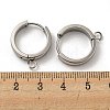 Tarnish Resistant 201 Stainless Steel Huggie Hoop Earrings Findings STAS-A167-01U-P-3