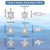 SUNNYCLUE 30Pcs 3 Style Stainless Steel Pendant STAS-SC0004-58-2