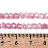 Ombre Effect Dyed Glass Beads Strands GLAA-T025-4mm-09B-4
