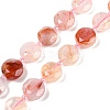 Natural Red Hematoid Quartz/Ferruginous Quartz Beads Strands G-C116-A72-01-2