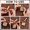 2Pcs Brass Shackle Clasps with Brass S Hook Clasps KK-PH0010-57LG-4