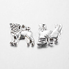 Tibetan Style Alloy Puppy Pendants X-TIBEP-A100654-S-LF-2