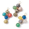 Natural & Synthetic Mixed Gemstone Pendants PALLOY-JF02231-02-1