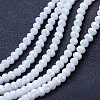 Electroplate Glass Beads Strands X-EGLA-A034-P6mm-B18-1